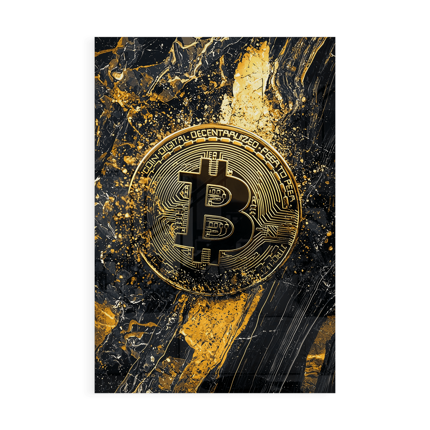BITCOIN x MARBLE*Plexiglas*40x60*Plexiglas*Kunstwerk*Masculina.nl