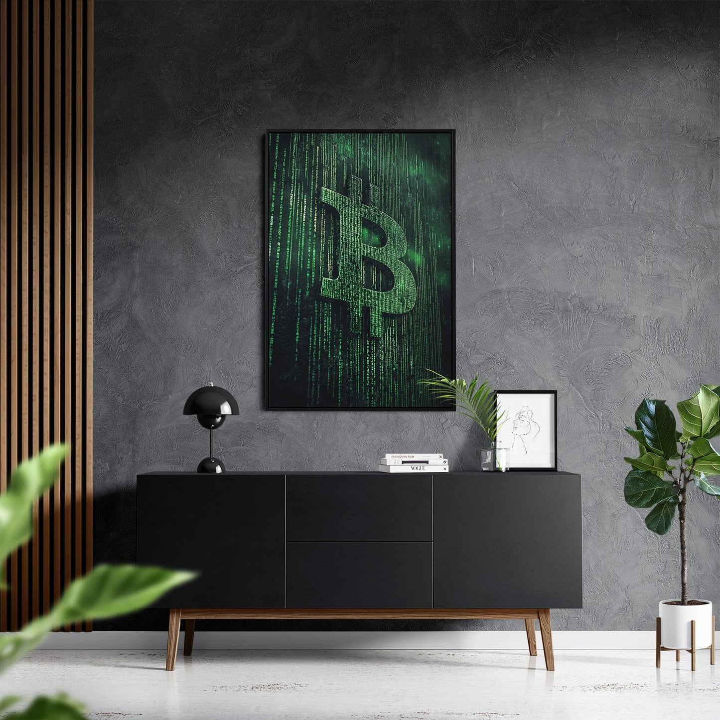 BITCOIN x MATRIX*Canvas*40x60*Baklijst*Kunstwerk*Masculina.nl
