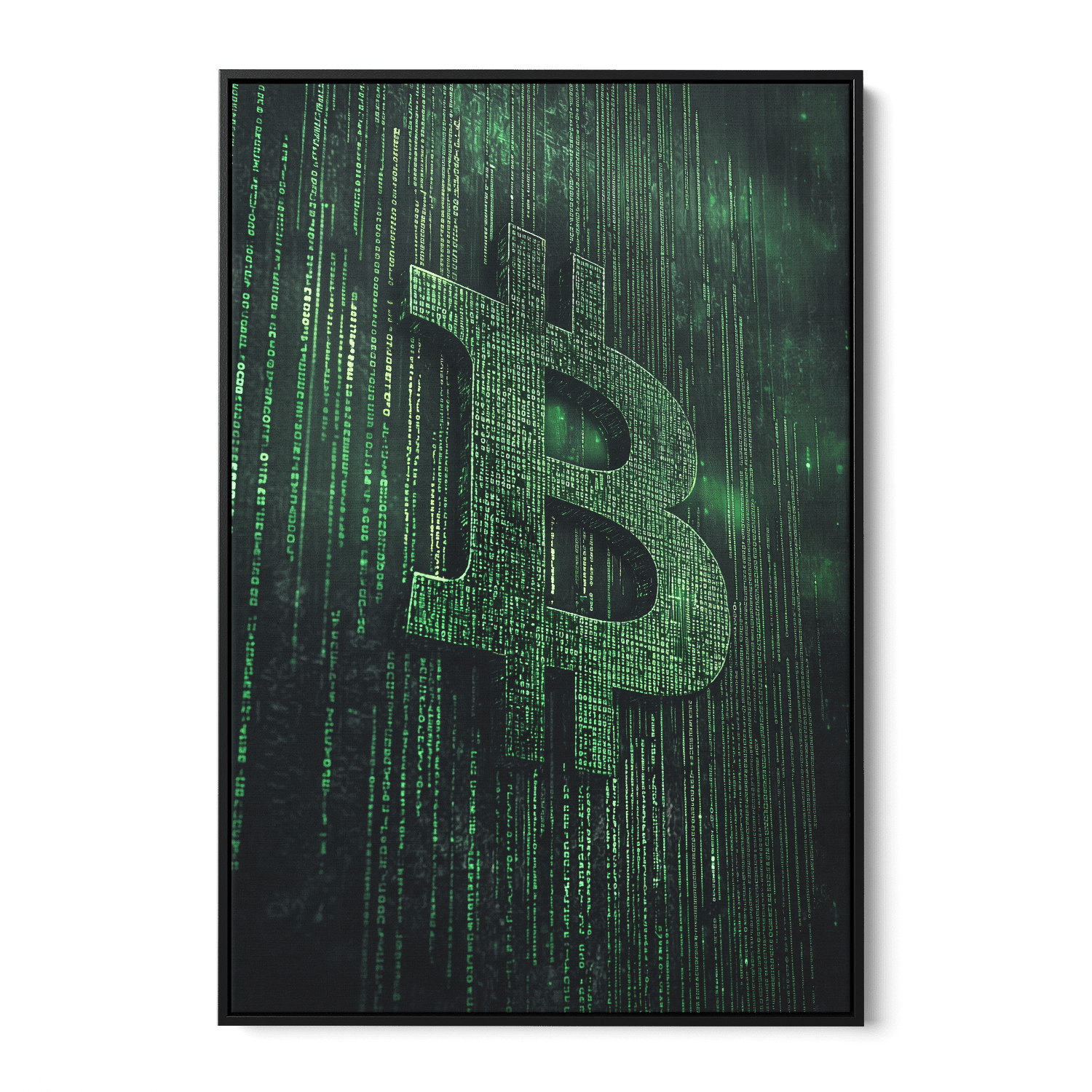 BITCOIN x MATRIX*Canvas*40x60*Baklijst*Kunstwerk*Masculina.nl