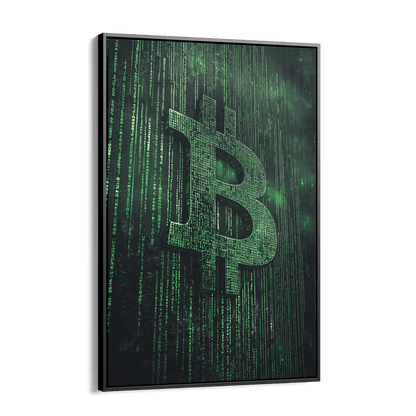 BITCOIN x MATRIX*Canvas*40x60*Baklijst*Kunstwerk*Masculina.nl