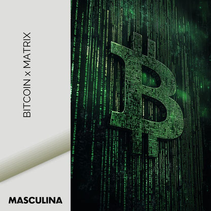 BITCOIN x MATRIX*Canvas*40x60*Baklijst*Kunstwerk*Masculina.nl