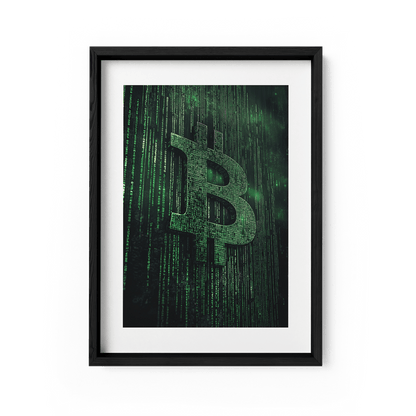 BITCOIN x MATRIX*Papier*40x60*Papier*Kunstwerk*Masculina.nl