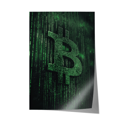 BITCOIN x MATRIX*Papier*40x60*Papier*Kunstwerk*Masculina.nl