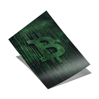 BITCOIN x MATRIX*Papier*40x60*Papier*Kunstwerk*Masculina.nl