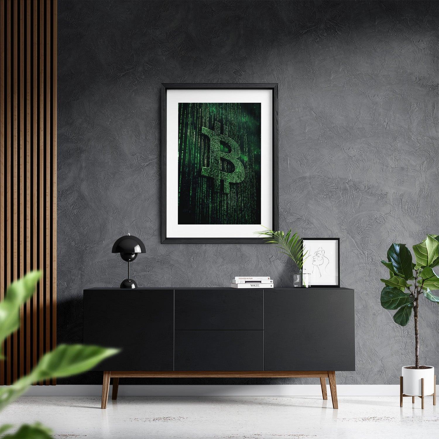 BITCOIN x MATRIX*Papier*40x60*Papier*Kunstwerk*Masculina.nl