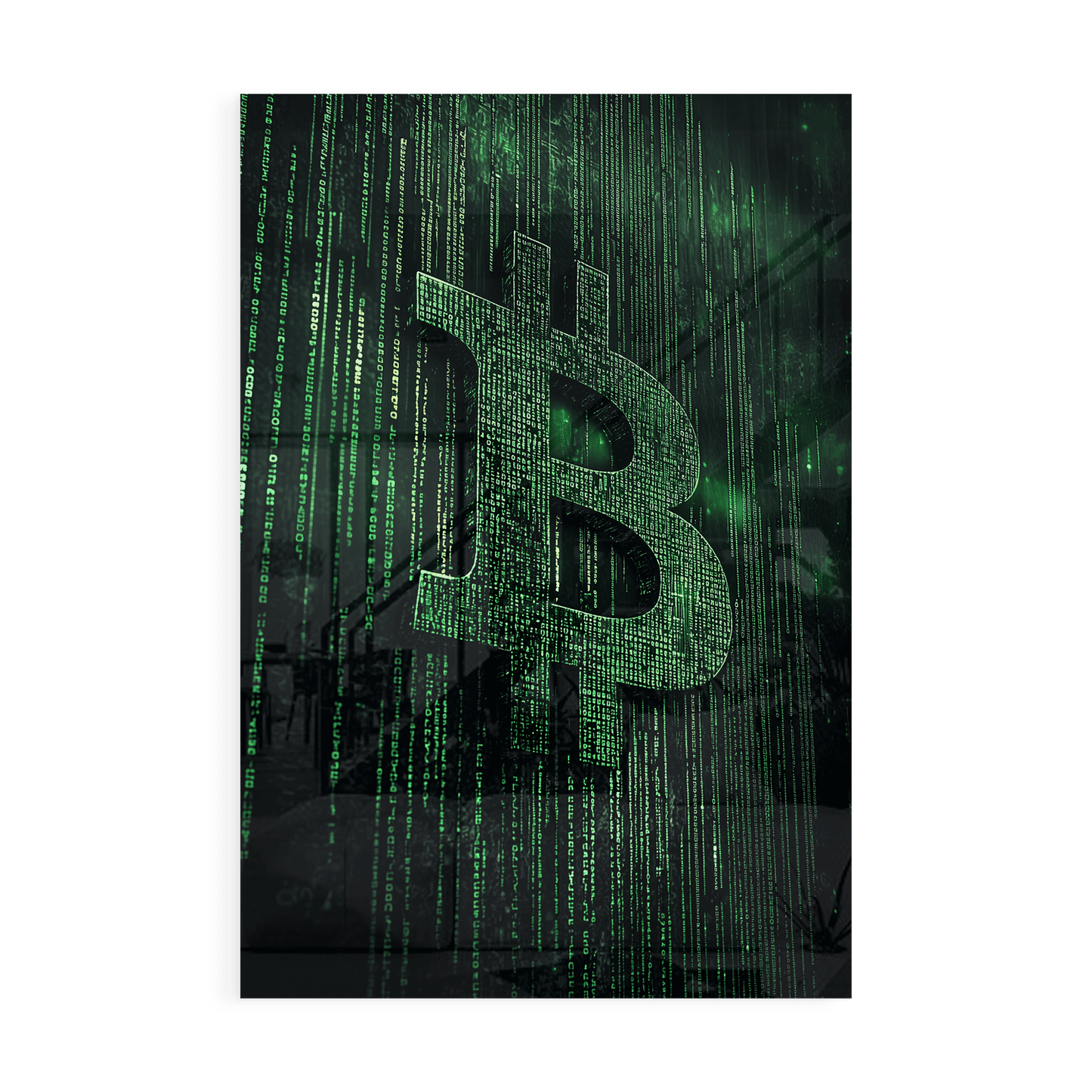 BITCOIN x MATRIX*Plexiglas*40x60*Plexiglas*Kunstwerk*Masculina.nl