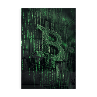 BITCOIN x MATRIX*Plexiglas*40x60*Plexiglas*Kunstwerk*Masculina.nl