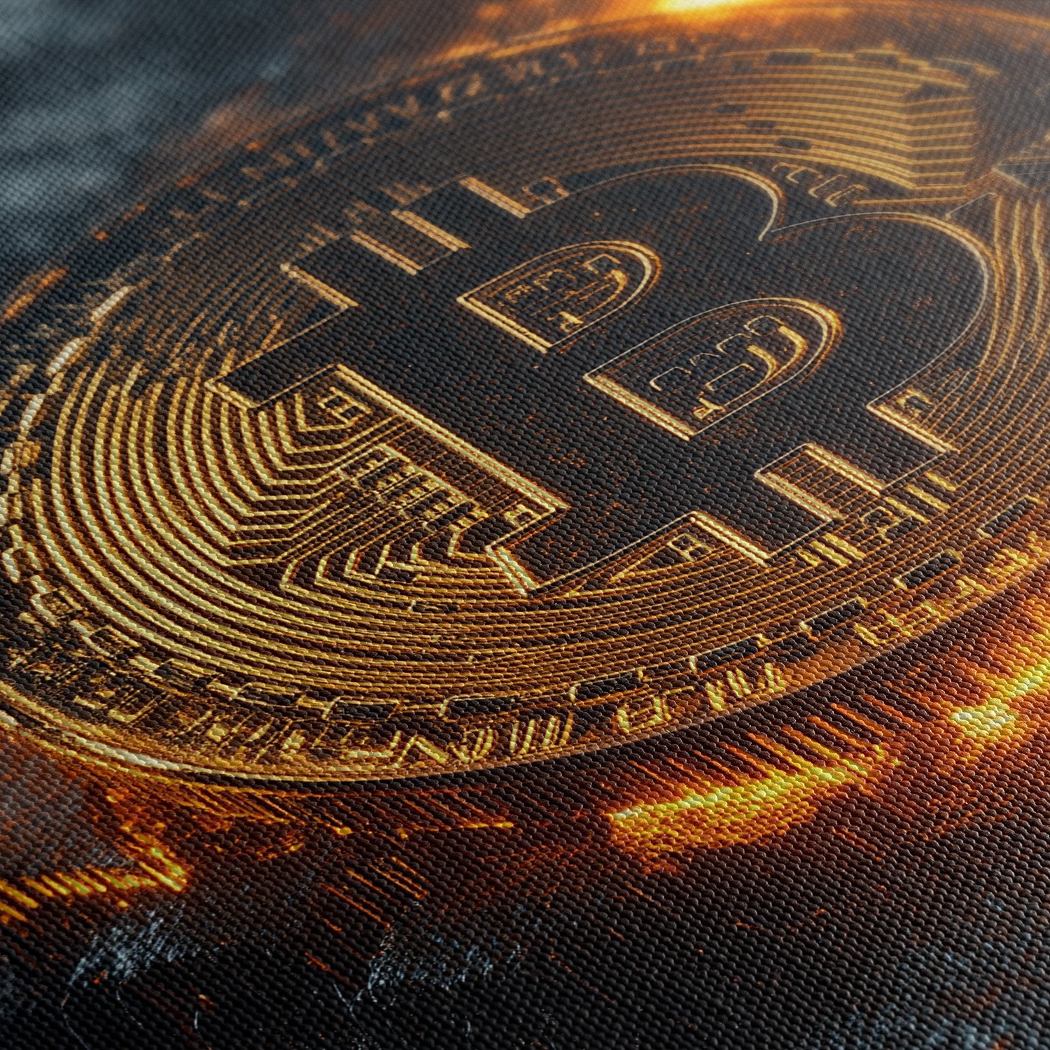 BITCOIN x VOLCANO ROCK*Canvas*40x60*Canvas*Kunstwerk*Masculina.nl