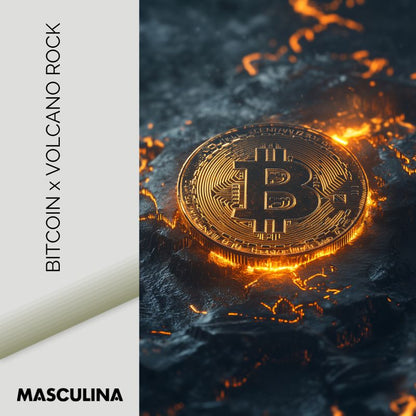 BITCOIN x VOLCANO ROCK*Canvas*40x60*Canvas*Kunstwerk*Masculina.nl
