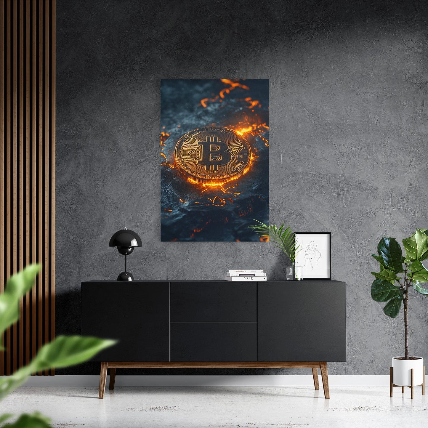 BITCOIN x VOLCANO ROCK*Canvas*40x60*Canvas*Kunstwerk*Masculina.nl