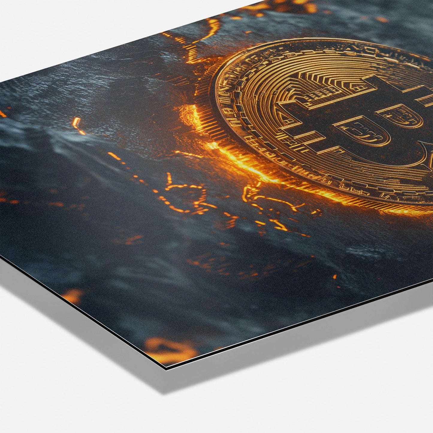 BITCOIN x VOLCANO ROCK*Dibond*40x60*Dibond*Kunstwerk*Masculina.nl