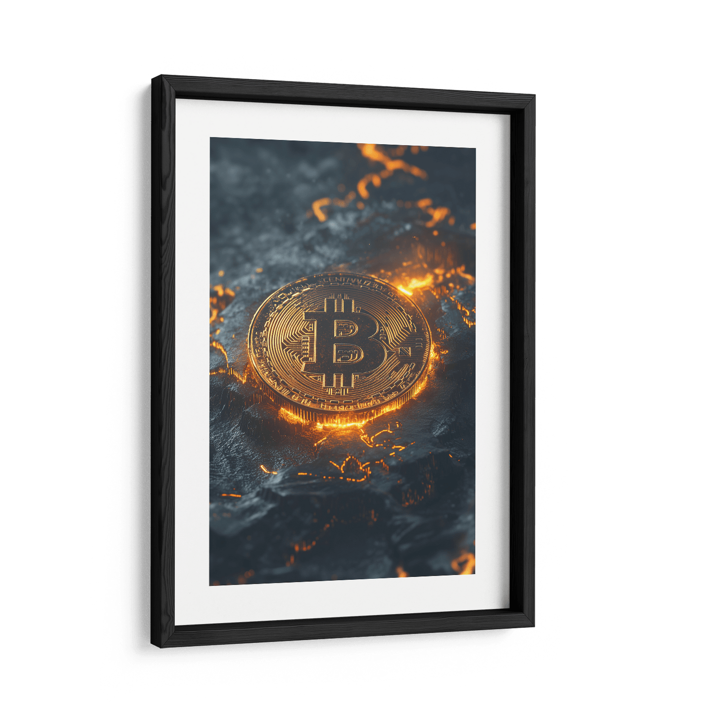 BITCOIN x VOLCANO ROCK*Papier*40x60*Papier*Kunstwerk*Masculina.nl