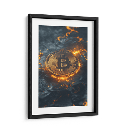 BITCOIN x VOLCANO ROCK*Papier*40x60*Papier*Kunstwerk*Masculina.nl