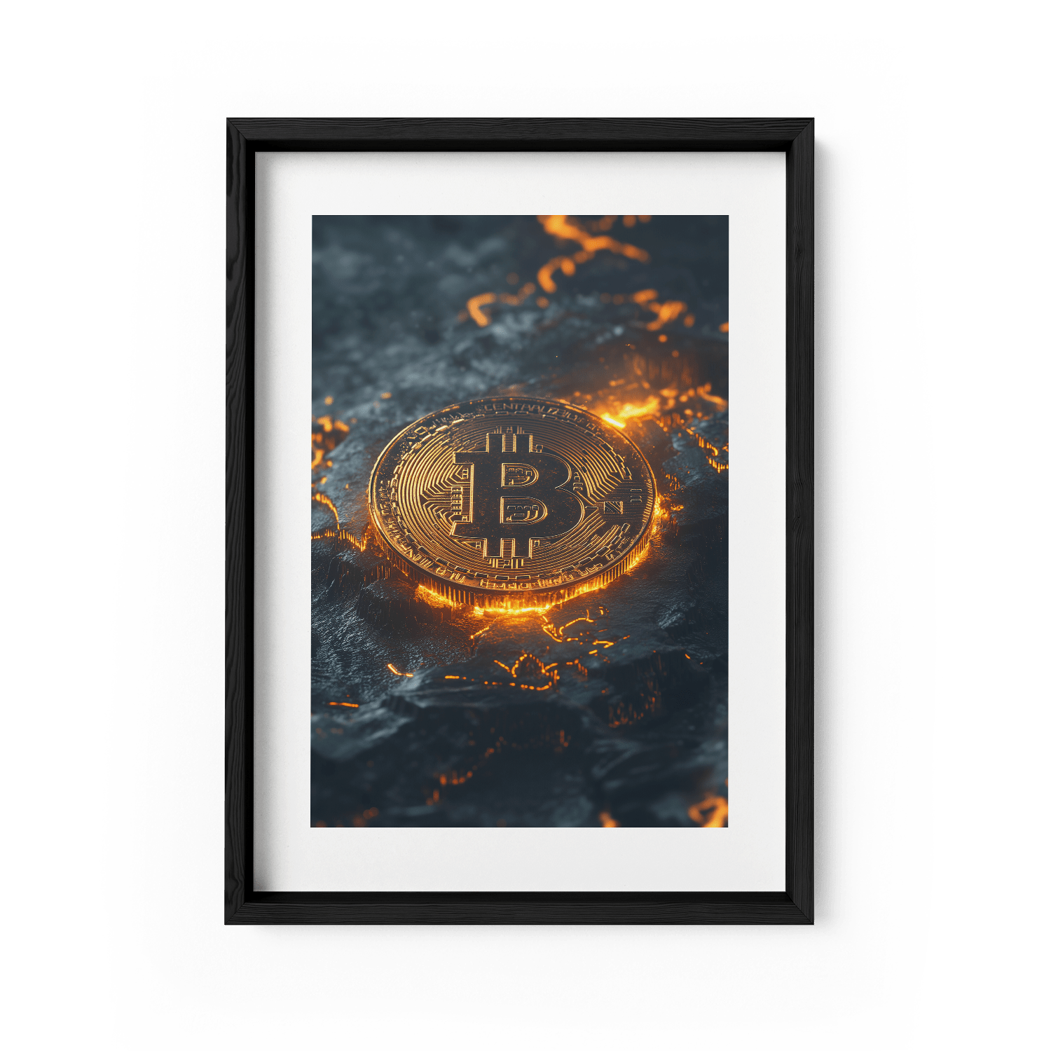 BITCOIN x VOLCANO ROCK*Papier*40x60*Papier*Kunstwerk*Masculina.nl
