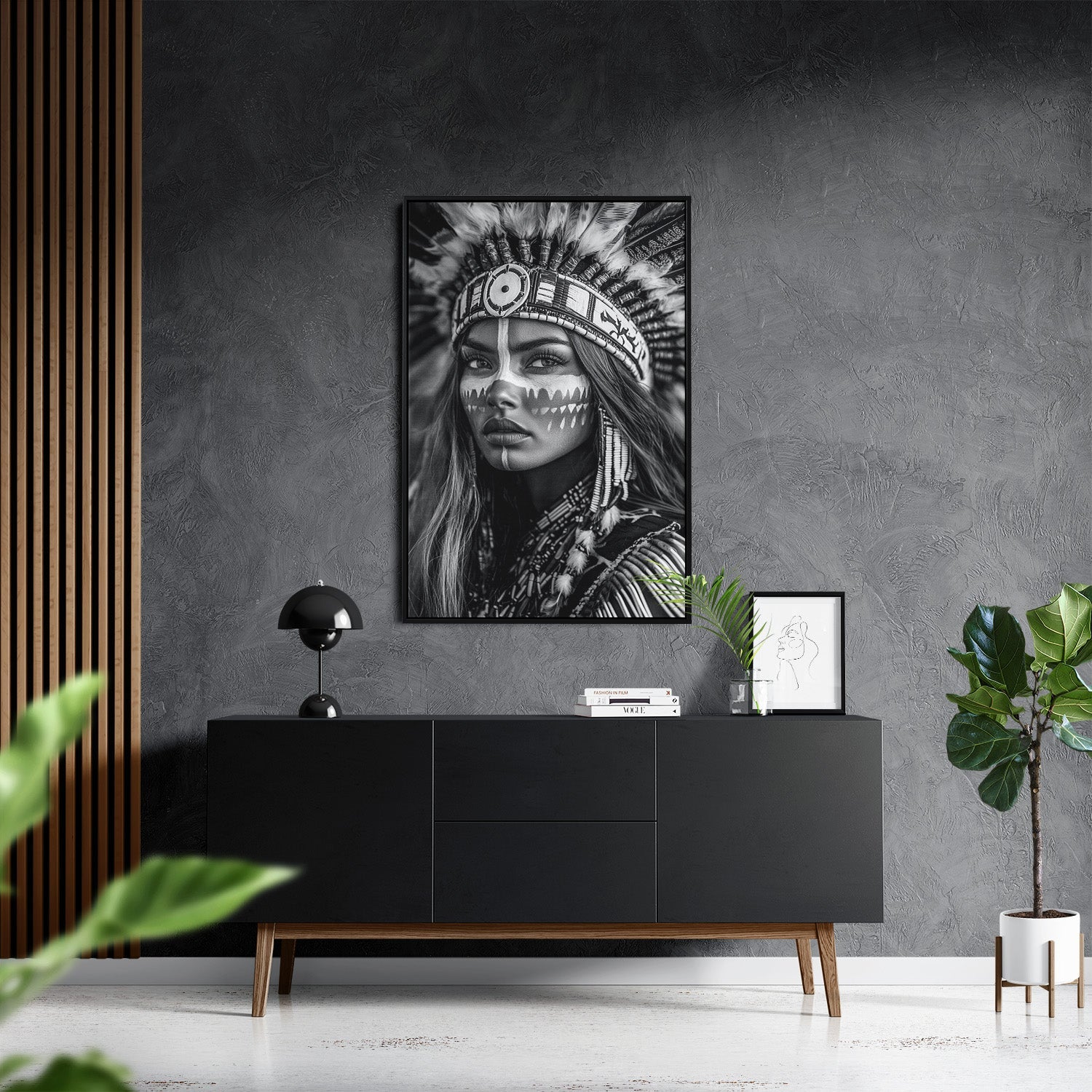 BRAVE NATIVE BEAUTY*Canvas*40x60*Baklijst*Kunstwerk*Masculina.nl