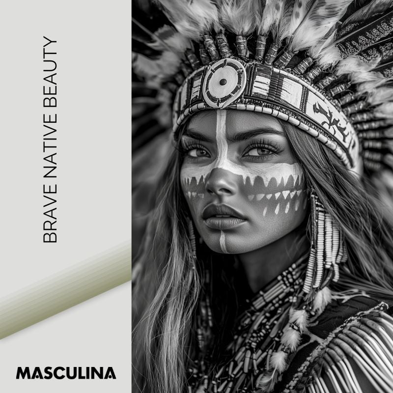 BRAVE NATIVE BEAUTY*Papier*40x60 cm*Papier*Kunstwerk*Masculina.nl