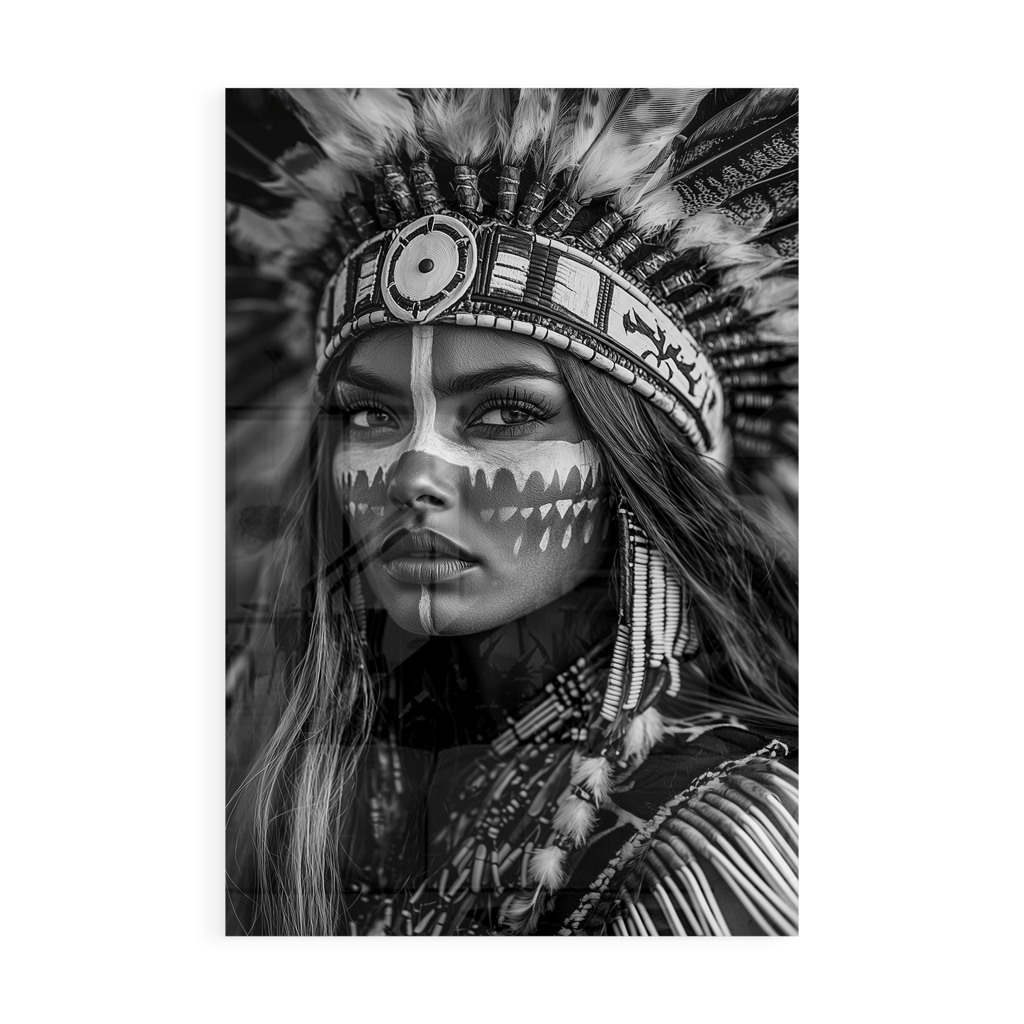 BRAVE NATIVE BEAUTY*Plexiglas*40x60*Plexiglas*Kunstwerk*Masculina.nl