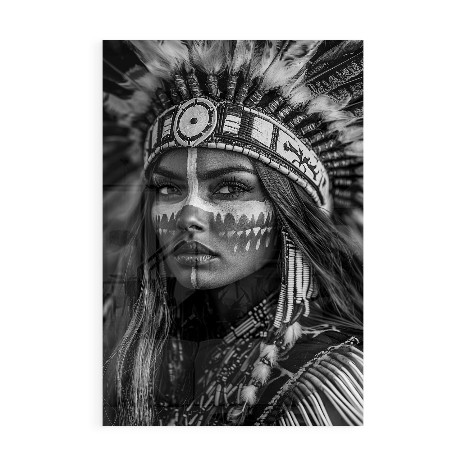 BRAVE NATIVE BEAUTY*Plexiglas*40x60*Plexiglas*Kunstwerk*Masculina.nl