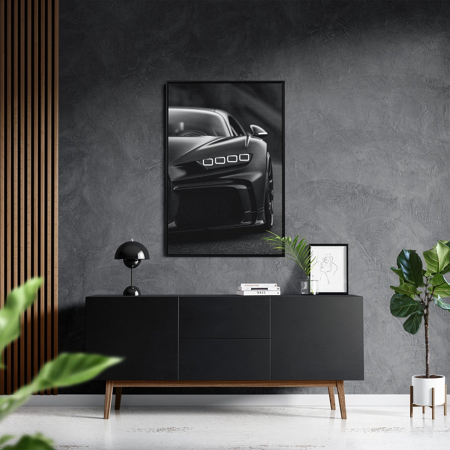 BUGATTI CHIRON NIGHTSHADE*Canvas*40x60*Baklijst*Kunstwerk*Masculina.nl
