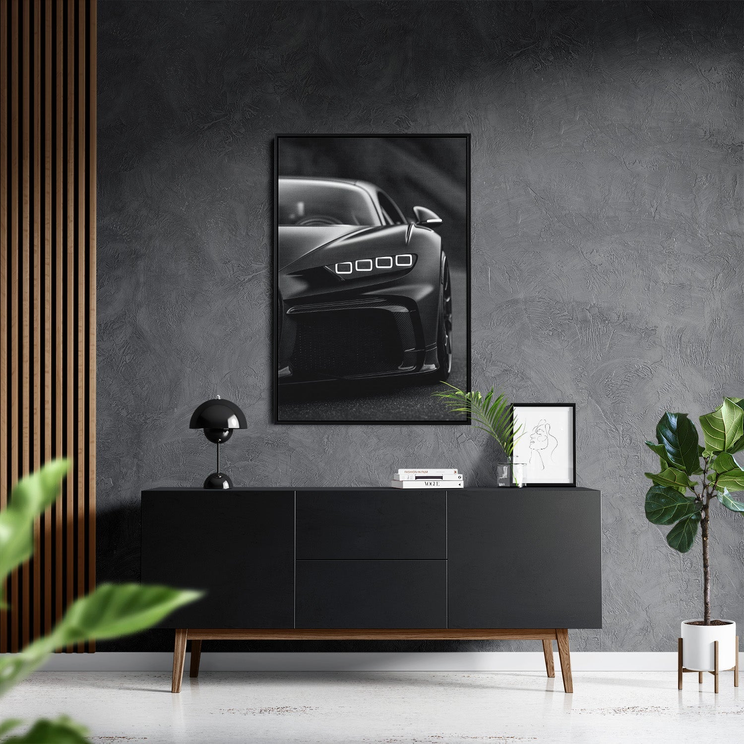 BUGATTI CHIRON NIGHTSHADE*Canvas*40x60*Baklijst*Kunstwerk*Masculina.nl