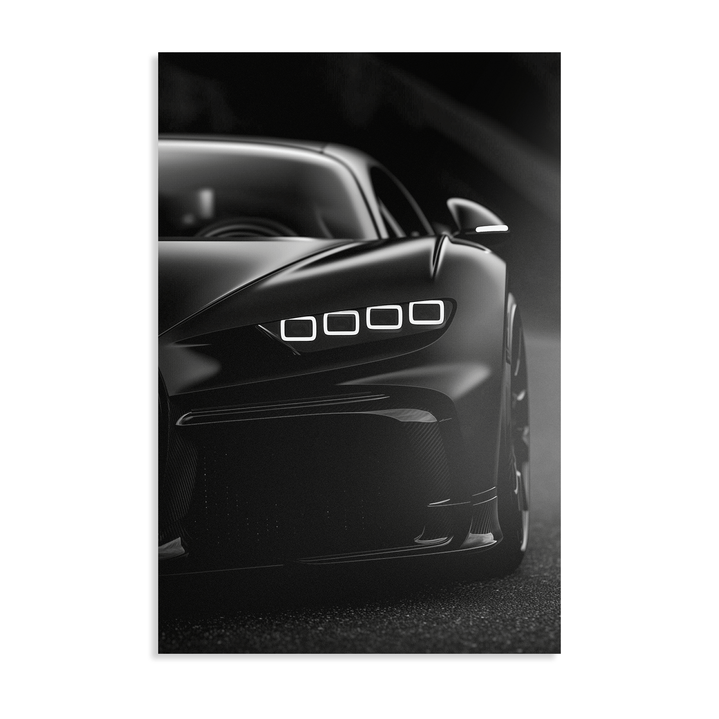 BUGATTI CHIRON NIGHTSHADE*Dibond*40x60*Dibond*Kunstwerk*Masculina.nl