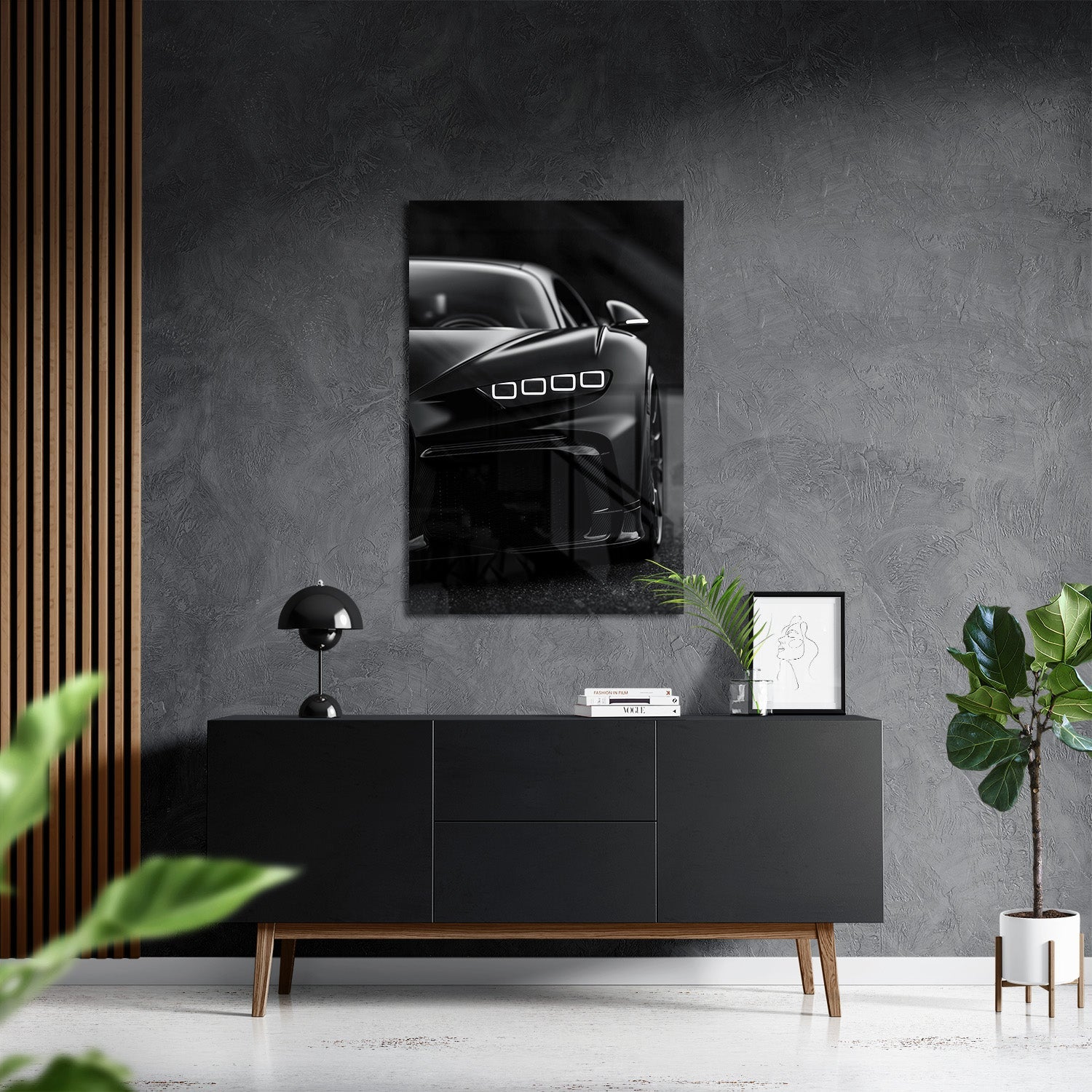 BUGATTI CHIRON NIGHTSHADE*Plexiglas*40x60*Plexiglas*Kunstwerk*Masculina.nl