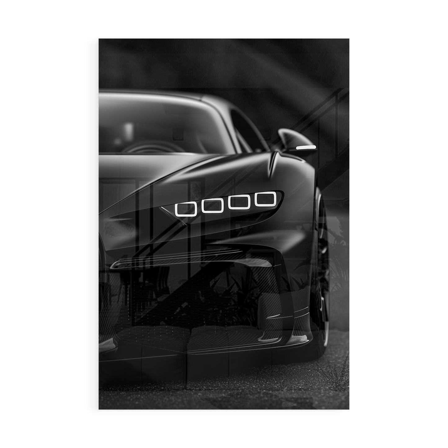 BUGATTI CHIRON NIGHTSHADE*Plexiglas*40x60*Plexiglas*Kunstwerk*Masculina.nl