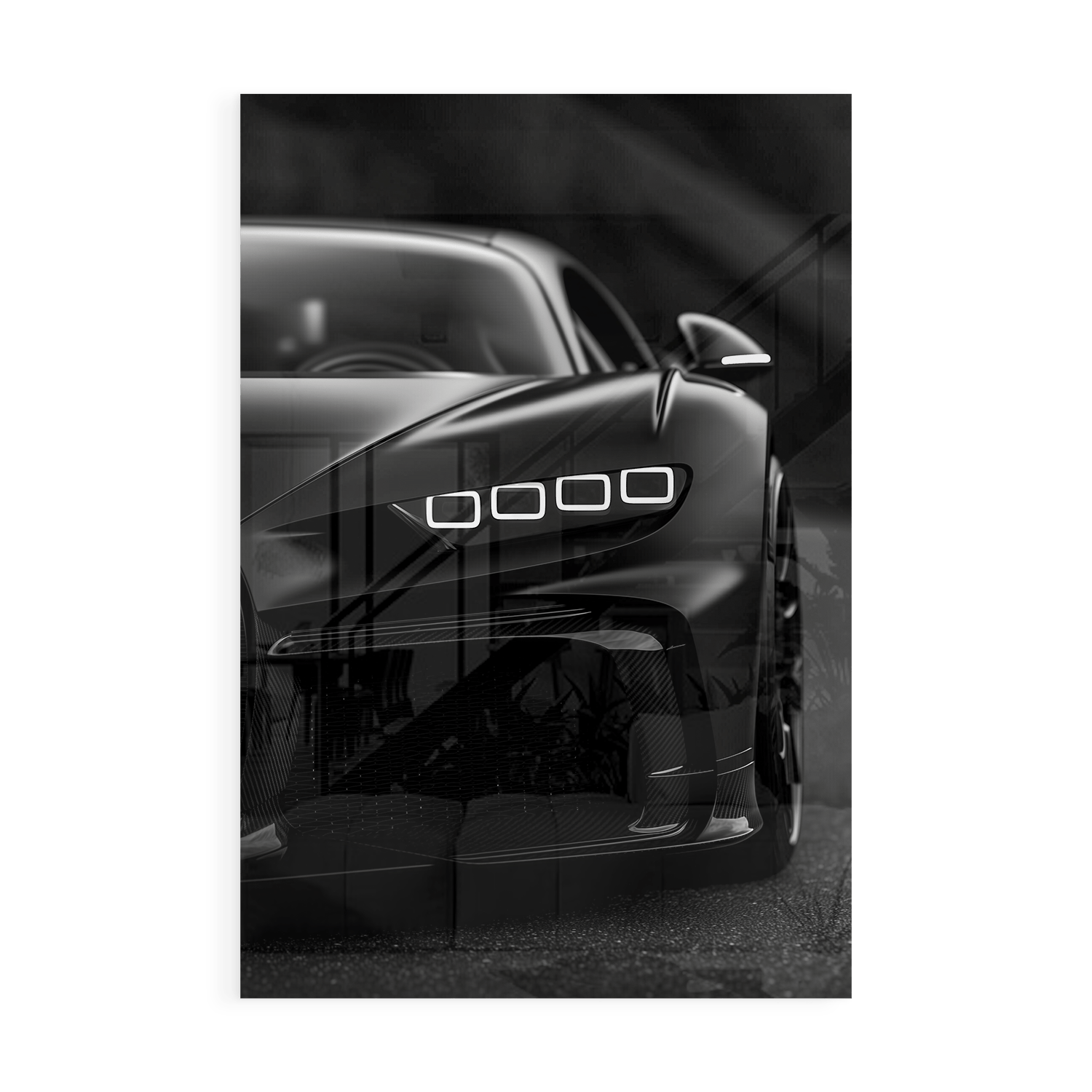 BUGATTI CHIRON NIGHTSHADE*Plexiglas*40x60*Plexiglas*Kunstwerk*Masculina.nl