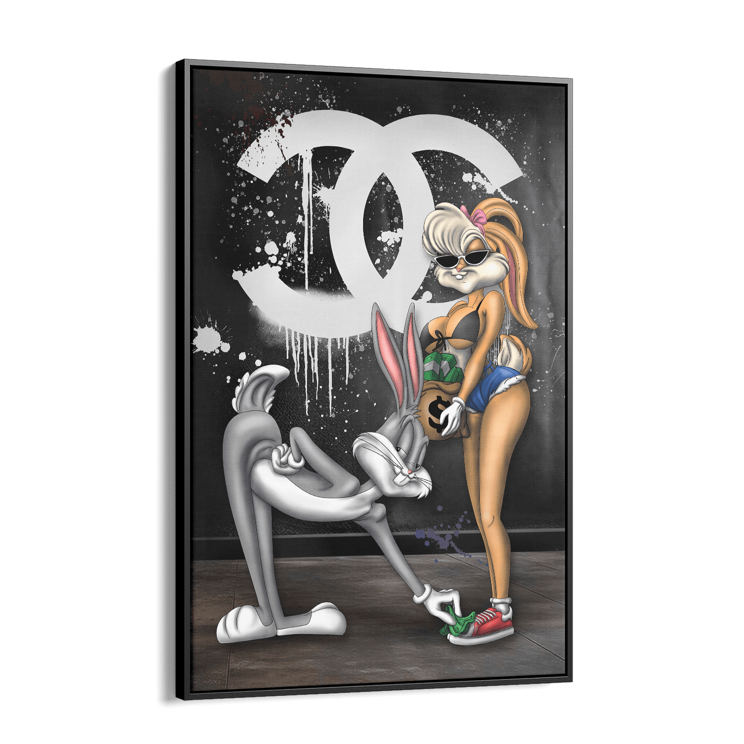 CASH & CURVES*Canvas*40x60*Baklijst*Kunstwerk*Masculina.nl
