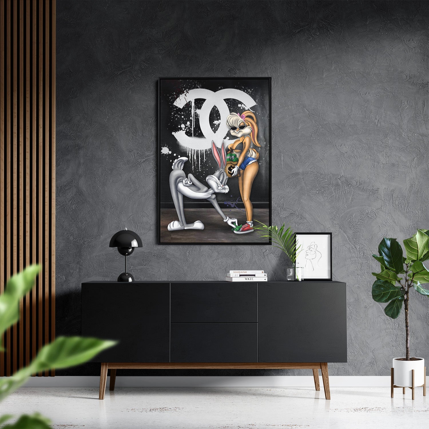 CASH & CURVES*Canvas*40x60*Baklijst*Kunstwerk*Masculina.nl