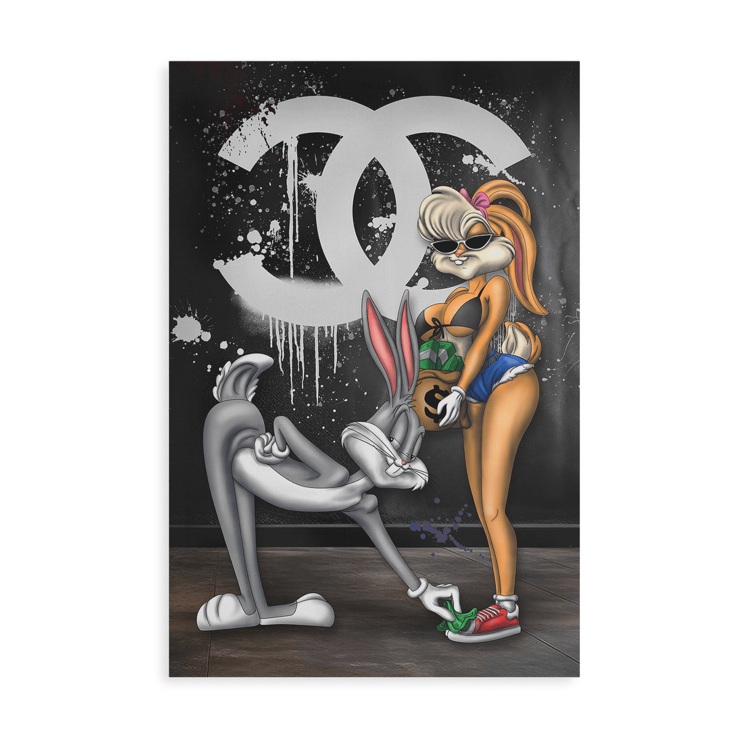 CASH & CURVES*Canvas*40x60*Canvas*Kunstwerk*Masculina.nl