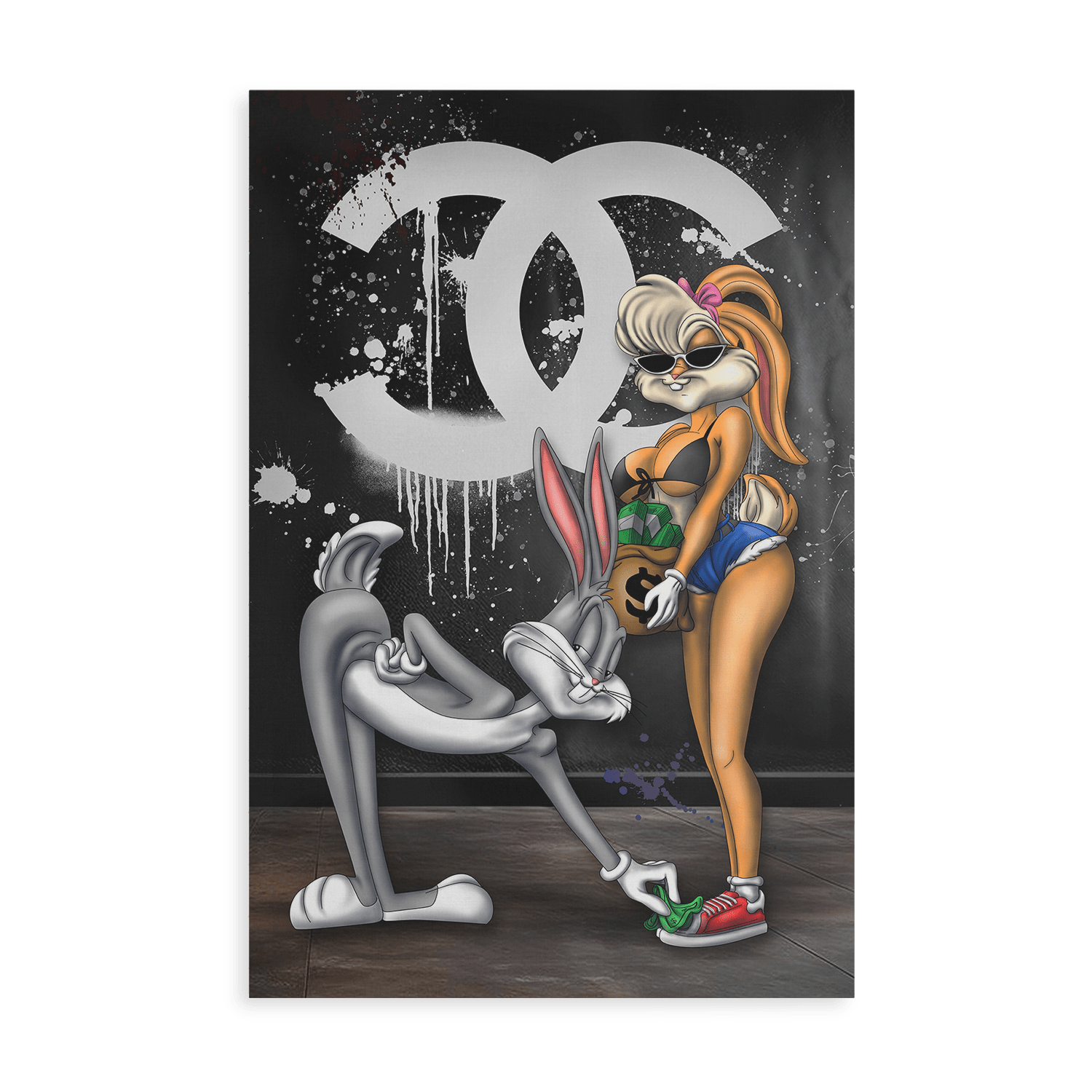 CASH & CURVES*Canvas*40x60*Canvas*Kunstwerk*Masculina.nl