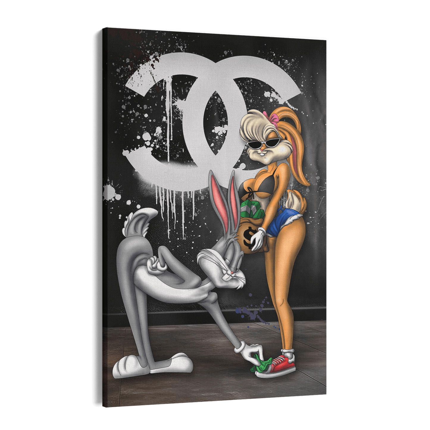 CASH & CURVES*Canvas*40x60*Canvas*Kunstwerk*Masculina.nl