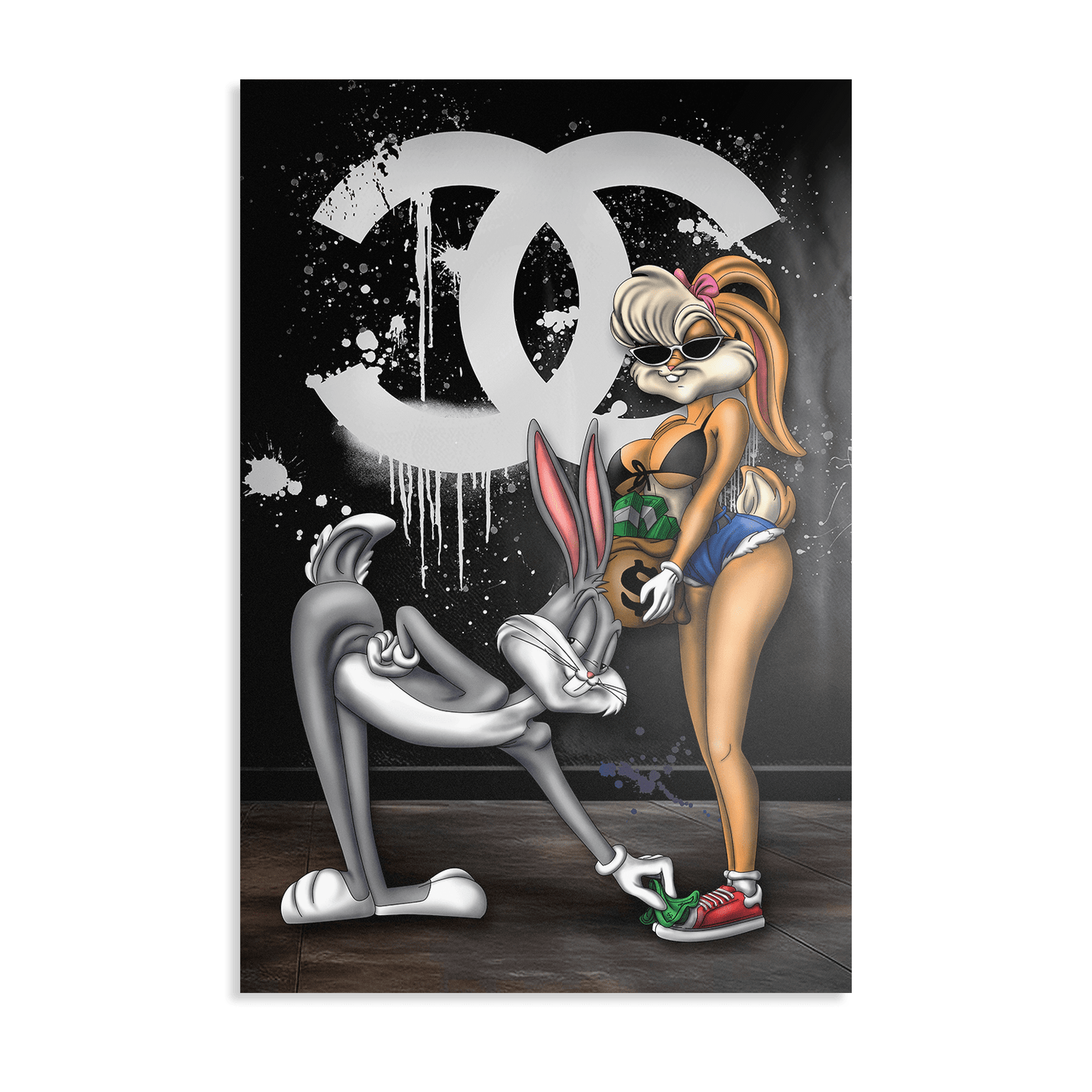 CASH & CURVES*Dibond*40x60*Dibond*Kunstwerk*Masculina.nl
