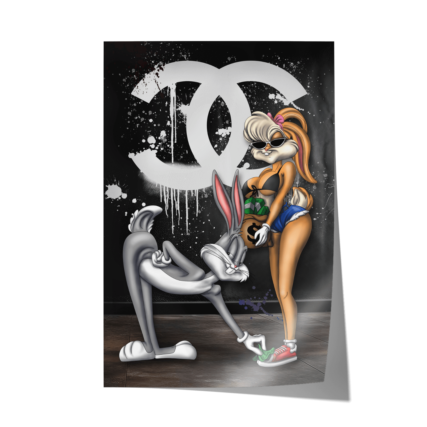 CASH & CURVES*Papier*40x60*Papier*Kunstwerk*Masculina.nl