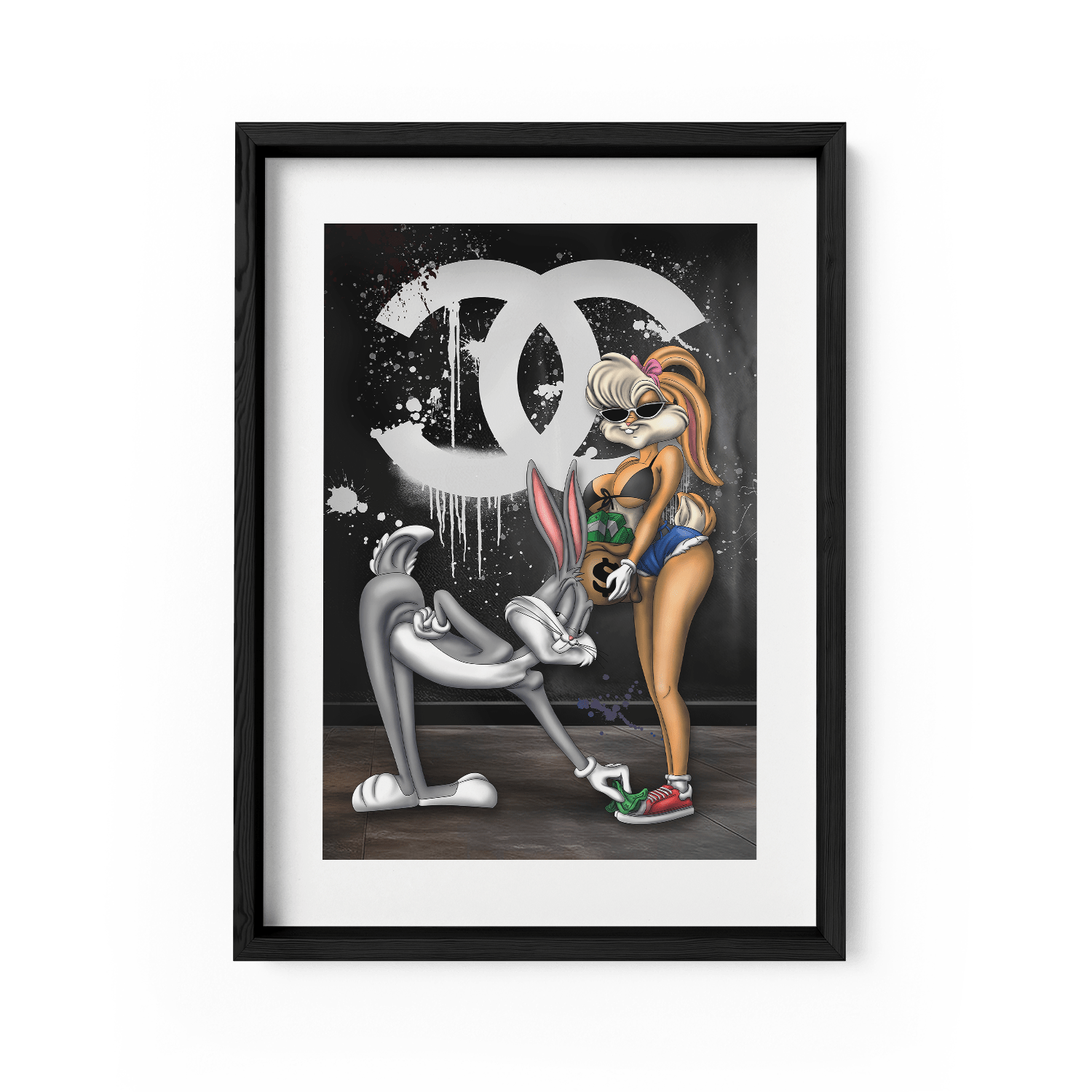 CASH & CURVES*Papier*40x60*Papier*Kunstwerk*Masculina.nl