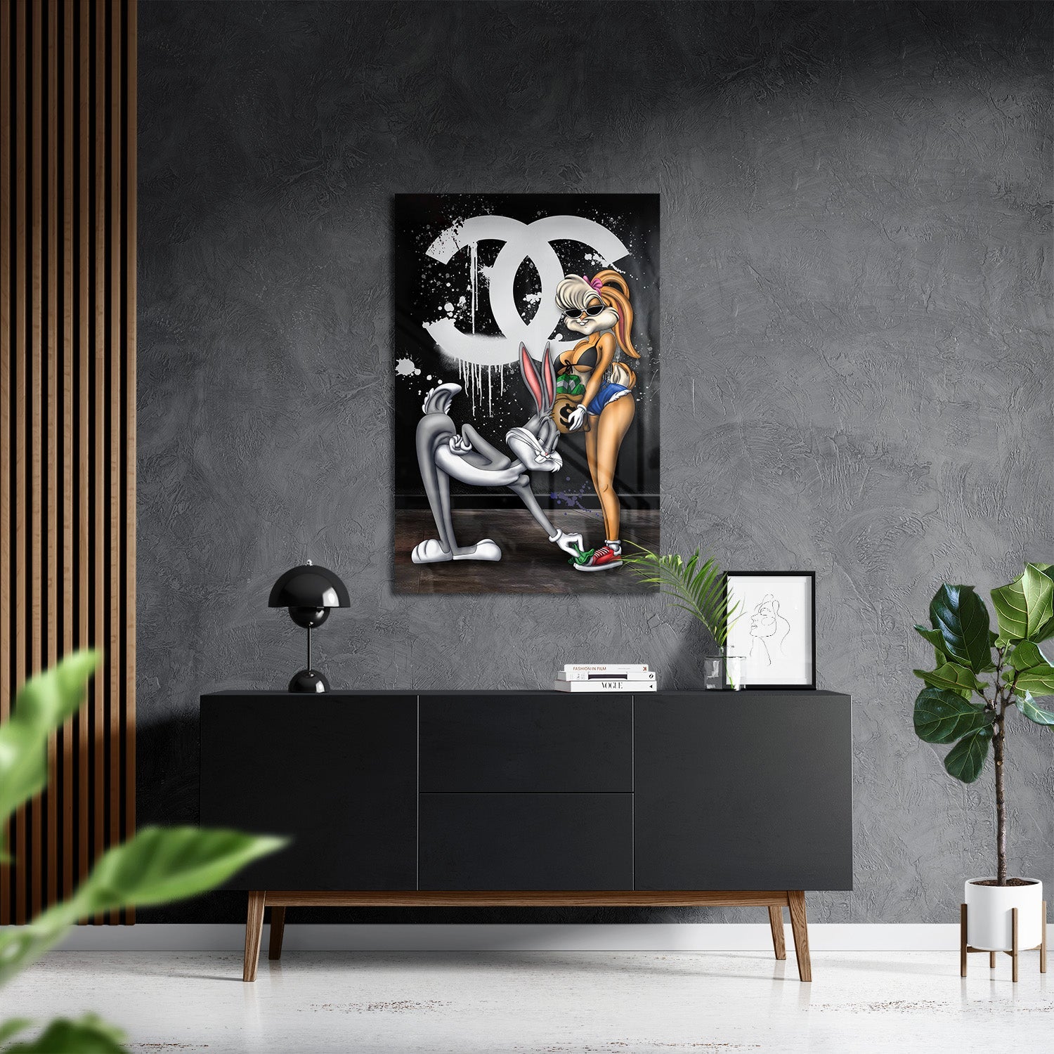 CASH & CURVES*Plexiglas*40x60*Plexiglas*Kunstwerk*Masculina.nl