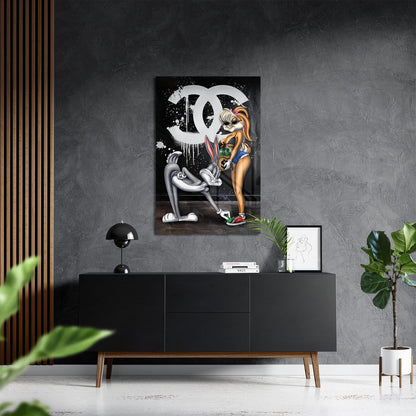 CASH & CURVES*Plexiglas*40x60*Plexiglas*Kunstwerk*Masculina.nl
