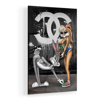 CASH & CURVES*Plexiglas*40x60*Plexiglas*Kunstwerk*Masculina.nl