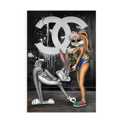 CASH & CURVES*Plexiglas*40x60*Plexiglas*Kunstwerk*Masculina.nl