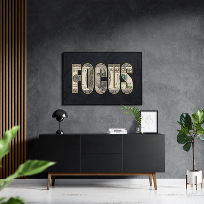 DOLLAR - FOCUS*Canvas*60x40*Baklijst*Kunstwerk*Masculina.nl