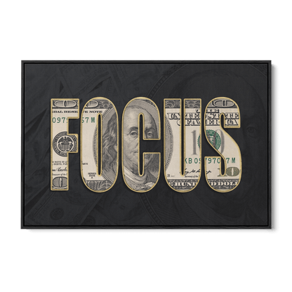 DOLLAR - FOCUS*Canvas*60x40*Baklijst*Kunstwerk*Masculina.nl