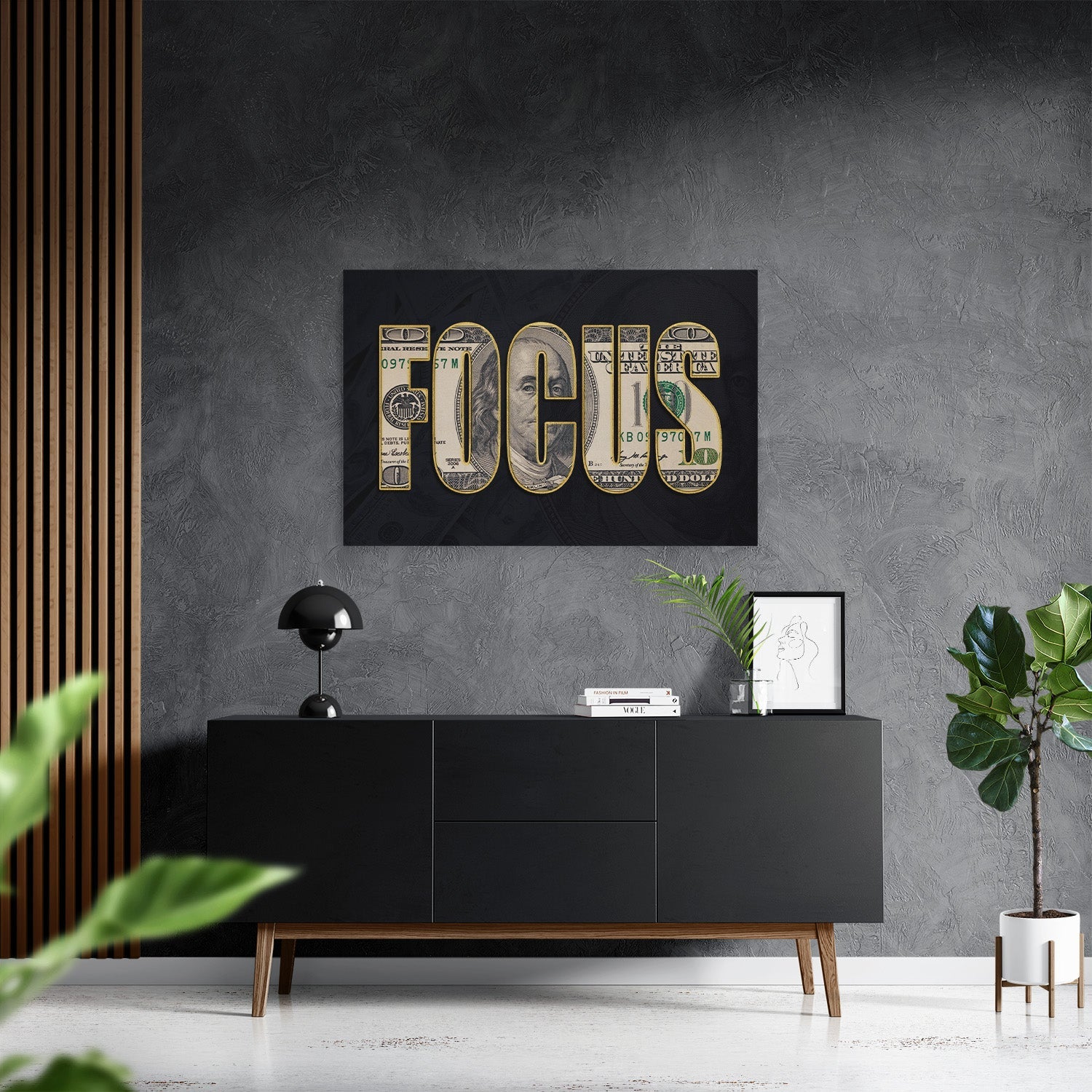 DOLLAR - FOCUS*Canvas*60x40*Canvas*Kunstwerk*Masculina.nl