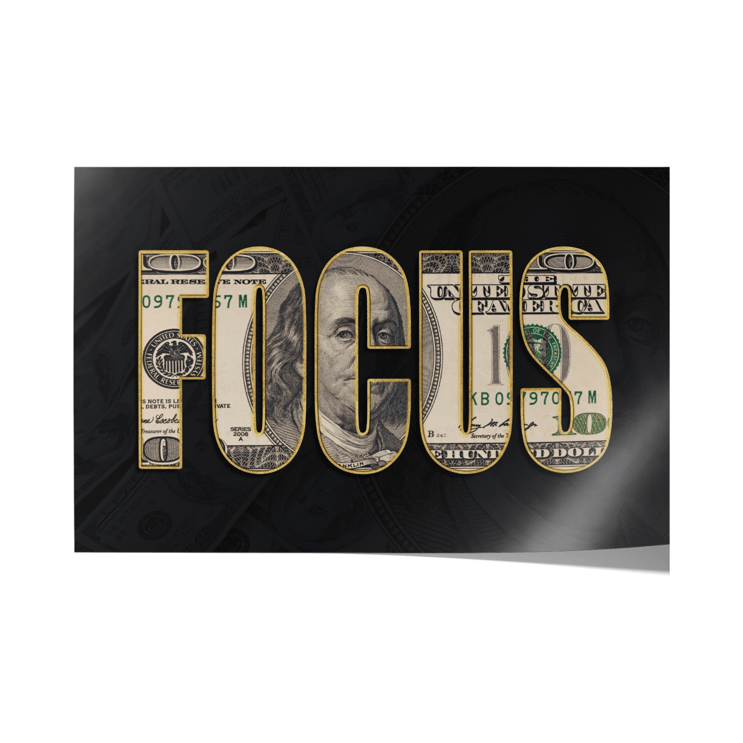 DOLLAR - FOCUS*Papier*60x40*Papier*Kunstwerk*Masculina.nl
