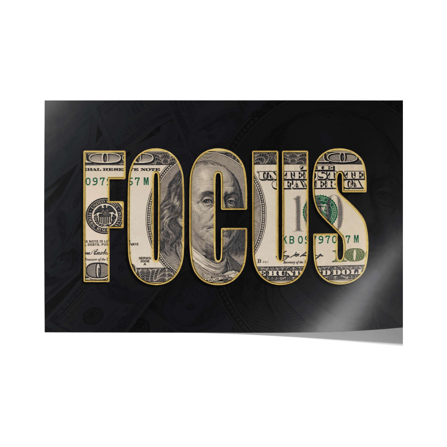 DOLLAR - FOCUS*Papier*60x40*Papier*Kunstwerk*Masculina.nl