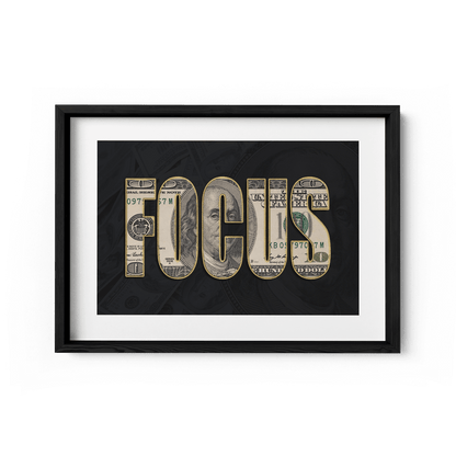 DOLLAR - FOCUS*Papier*60x40*Papier*Kunstwerk*Masculina.nl