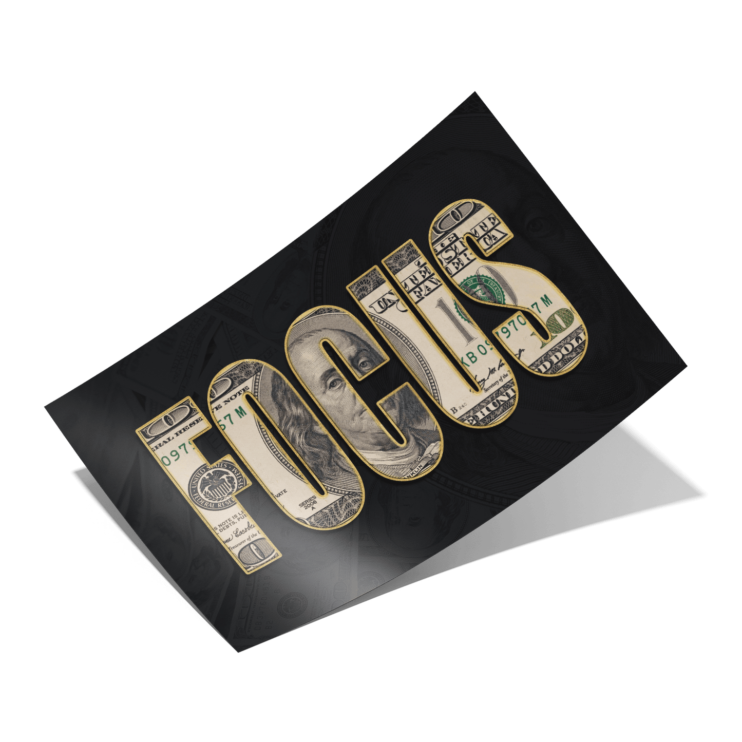 DOLLAR - FOCUS*Papier*60x40*Papier*Kunstwerk*Masculina.nl