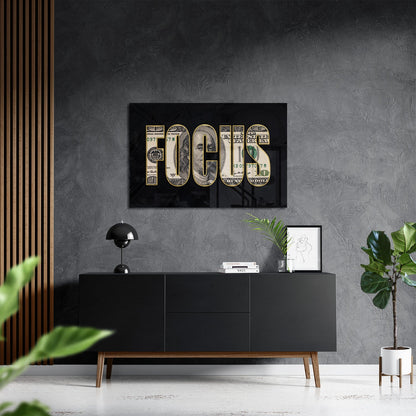 DOLLAR - FOCUS*Plexiglas*60x40*Plexiglas*Kunstwerk*Masculina.nl
