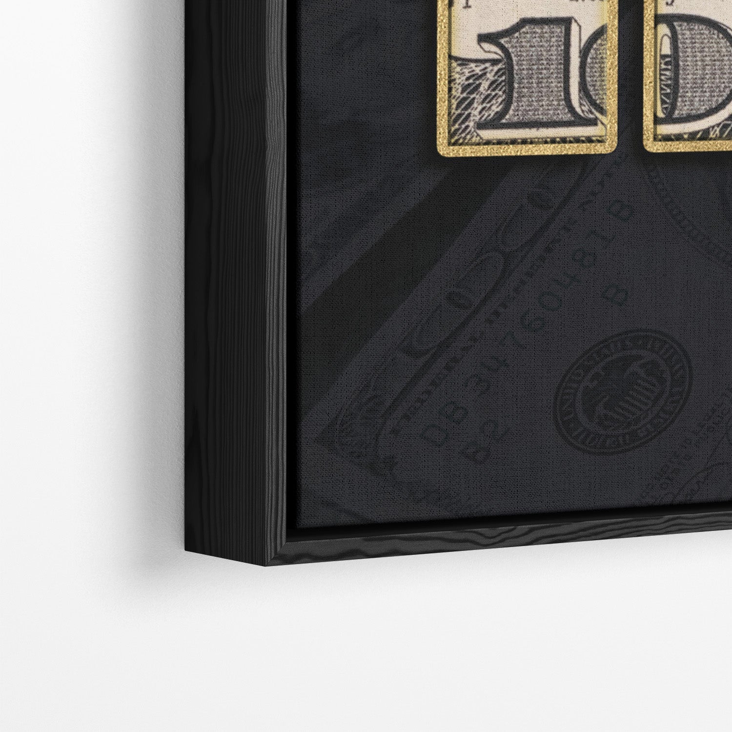 DOLLAR - HUSTLE*Canvas*60x40*Baklijst*Kunstwerk*Masculina.nl