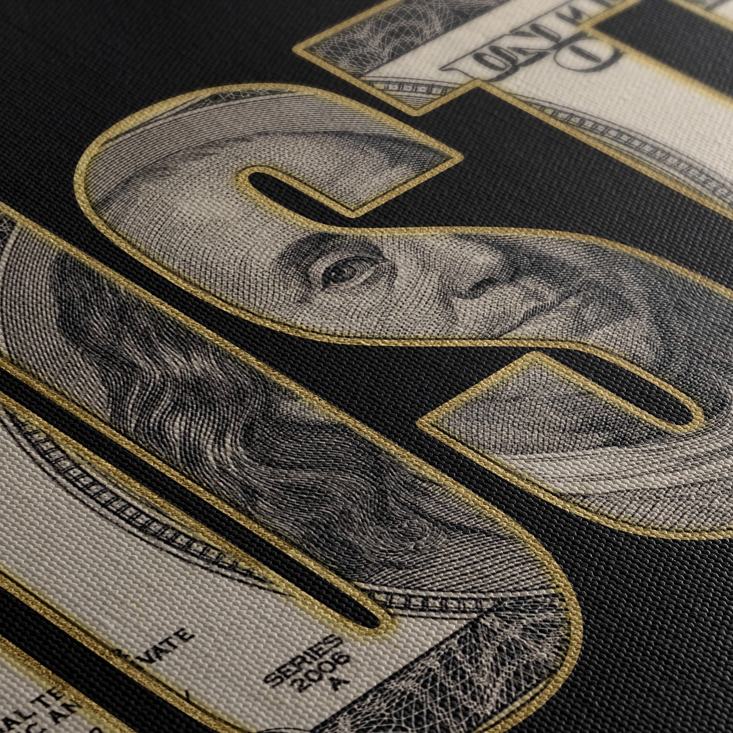 DOLLAR - HUSTLE*Canvas*60x40*Canvas*Kunstwerk*Masculina.nl